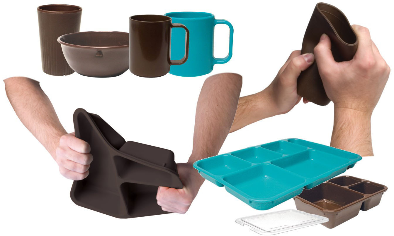 JonesZylon Max Flex Flexible Material Food Serving Trays Cups Bowls