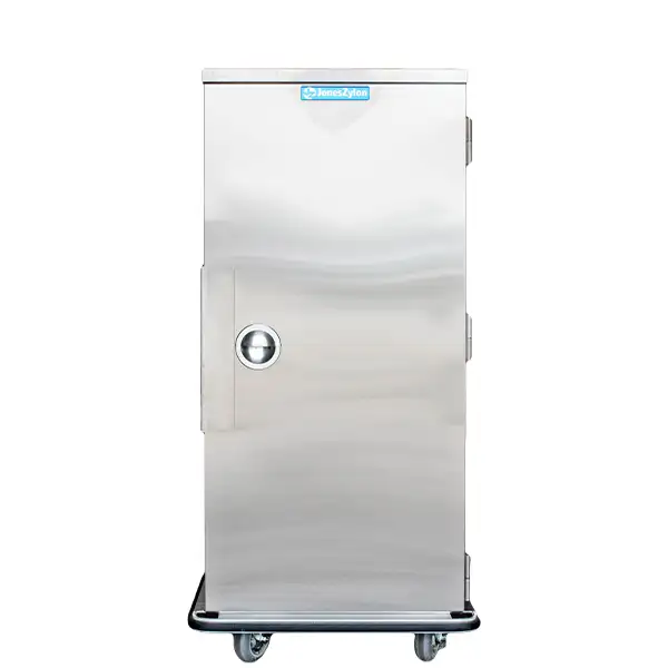 Heated holding cabinet for school cafeteria kitchen